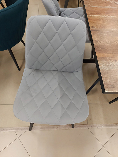 Стул на металлокаркасе Баодин К крутящийся фиолетовый teddy 944 / черный из шоурума 3